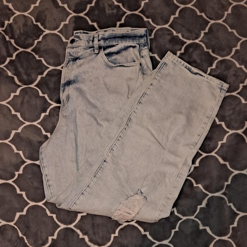 a.n.a Light Blue Straight Leg Jeans